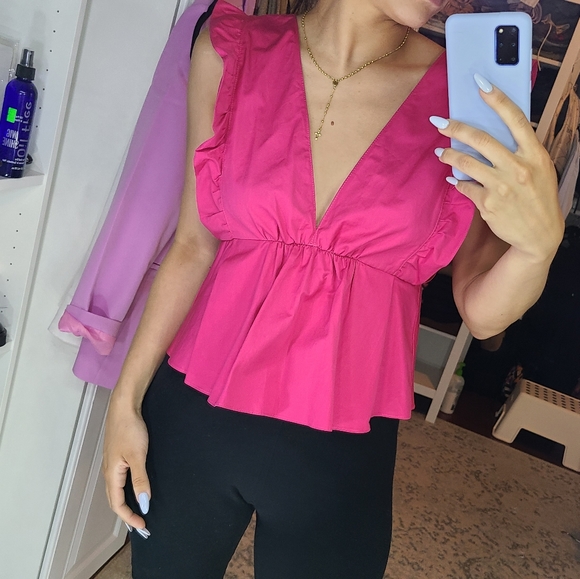 Zara hot pink top - Picture 1 of 7